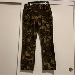 Straight Leg Camo Canvas Pants